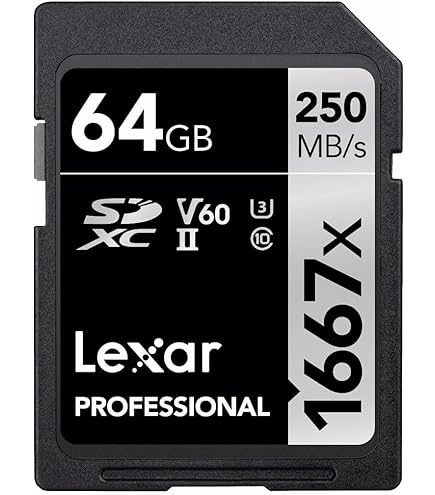 Lexar 1667x V60 128GB SDXC UHS-II U3 250MB/s